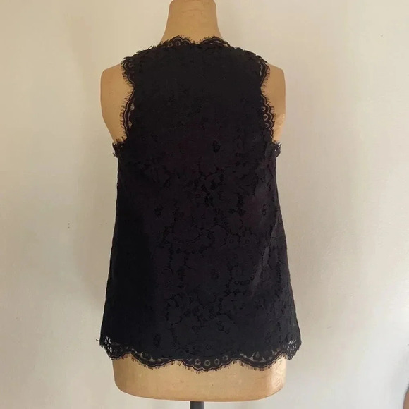 Joie sz XS lace tank blouse black excellent condition - Picture 3 of 7